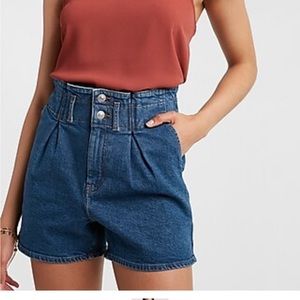 Express high waisted jean shorts